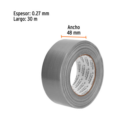 Cinta Ducte Tape 30 m, espesor 0.27 mm TRUPER - Imagen 2