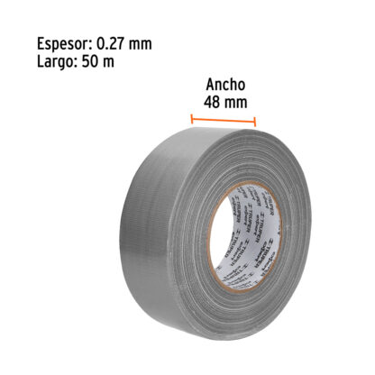 Cinta Ducte Tape 50 m, espesor 0.27 mm TRUPER - Imagen 2