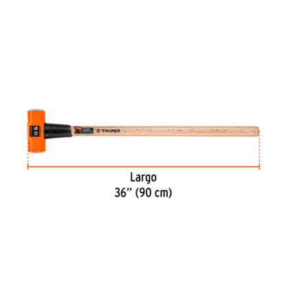 Comba octogonal 10 lb mango de madera 36" TRUPER - Imagen 3