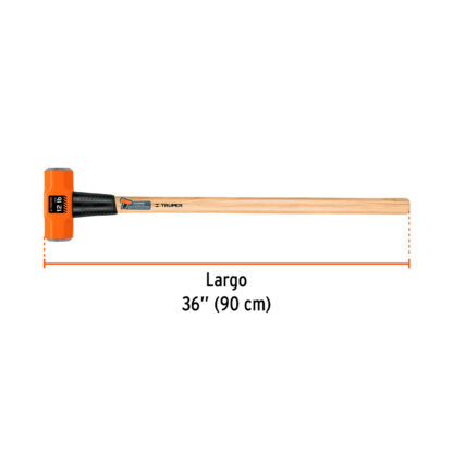 Comba octogonal 12 lb mango de madera 36" TRUPER - Imagen 3