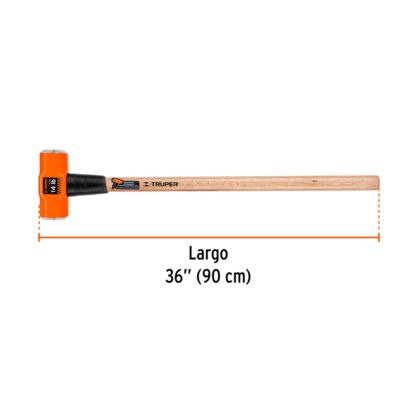 Comba octogonal 14 lb mango de madera 36" TRUPER - Imagen 3