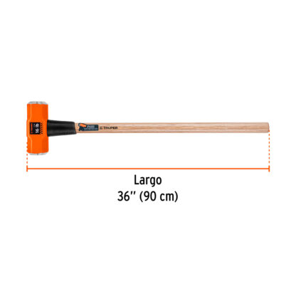 Comba octogonal 16 lb mango de madera 36" TRUPER - Imagen 3
