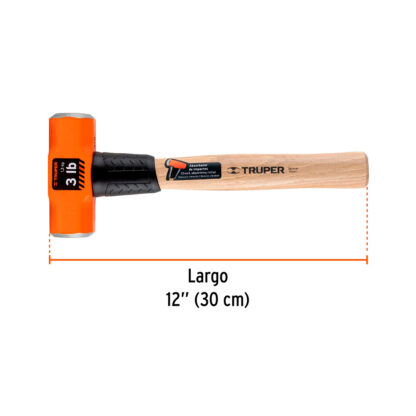 Comba octogonal 3 lb mango de madera 12" TRUPER - Imagen 3