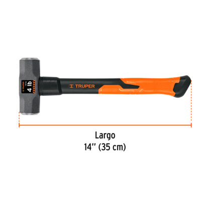 Comba octogonal 4 lb mango fibra de vidrio 14" TRUPER - Imagen 3