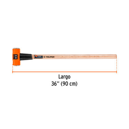 Comba octogonal 8 lb mango de madera 36" TRUPER - Imagen 3