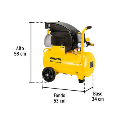 Compresor de aire 20 L lubricado PRETUL - Imagen 3