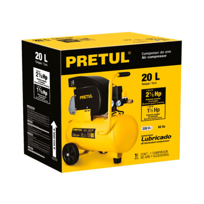 Compresor de aire 20 L lubricado PRETUL - Imagen 4