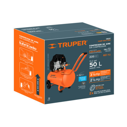 Compresor de aire 50 L lubricado TRUPER - Imagen 4