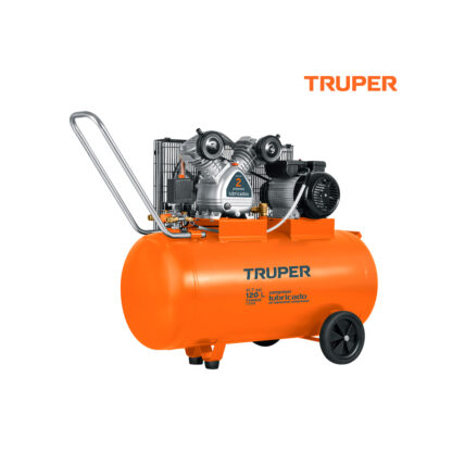 Compresora de aire 120 L lubricada de banda horizontal TRUPER