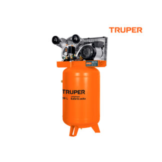 Compresora de aire 120 L lubricada de banda vertical TRUPER