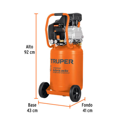 Compresora de aire 50 L lubricada vertical TRUPER - Imagen 2