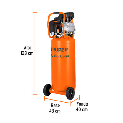 Compresora de aire 80 L lubricada vertical TRUPER - Imagen 3