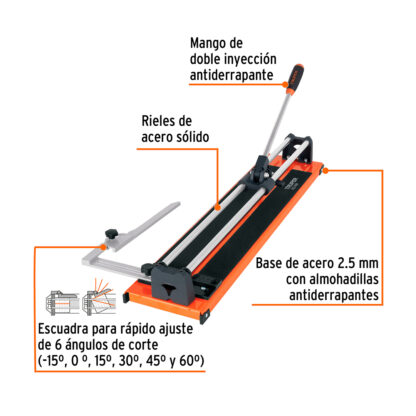 Cortador de mayólica 24" con rodajes TRUPER - Imagen 2