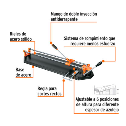 Cortador de mayólica 29" rompimiento multipunto maletín TRUPER - Imagen 2
