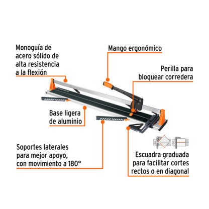 Cortador de mayólica 47" base de aluminio TRUPER - Imagen 2