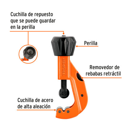 Cortador de tubo 1/8" a 1 1/4" TRUPER - Imagen 2