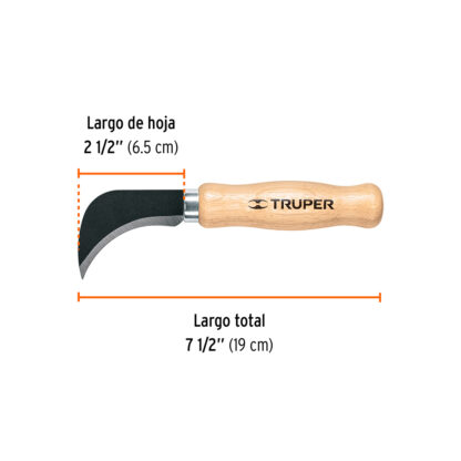 Cuchillo 7 1/2" para alfombras TRUPER - Imagen 2