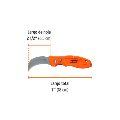 Cuchillo plegable 7" para alfombras TRUPER - Imagen 2