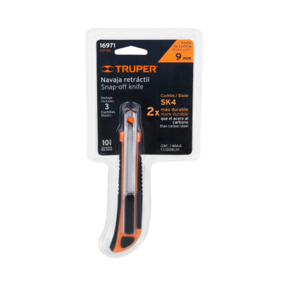 Cutter 9 mm profesional con alma metálica TRUPER - Imagen 3