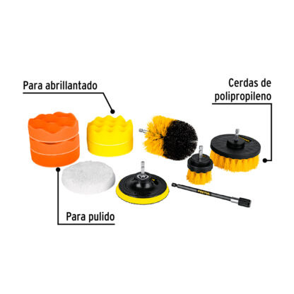 Juego 11 Accesorios de Limpieza y Pulido para Taladro PRETUL - Imagen 2