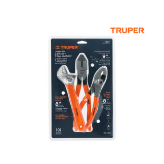 Juego de 2 Alicates y 1 Llave Francesa TRUPER