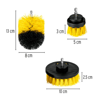 Juego de 3 Cepillos Multiusos para Taladro PRETUL - Imagen 2