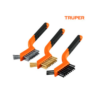 Juego de 3 Mini Cepillos de Alambre TRUPER