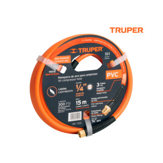Manguera de PVC para compresora 15m TRUPER