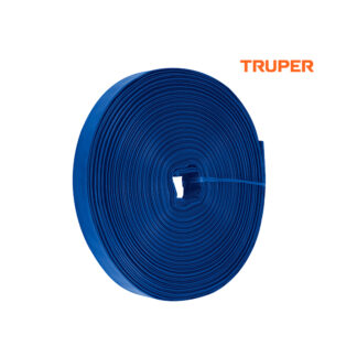 Rollo de manguera plana 2" x 100m descarga para motobomba TRUPER