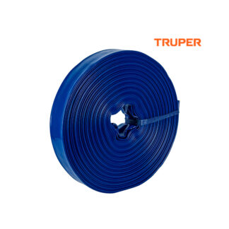 Rollo de manguera plana 2" x 50m descarga para motobomba TRUPER