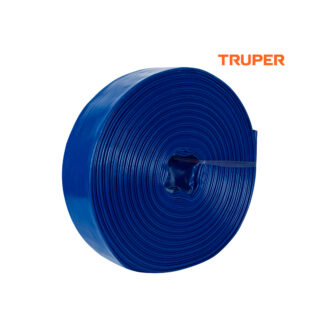 Rollo de manguera plana 3" x 50m descarga para motobomba TRUPER
