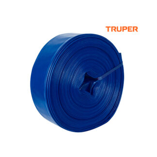 Rollo de manguera plana 4" x 50m descarga para motobomba TRUPER
