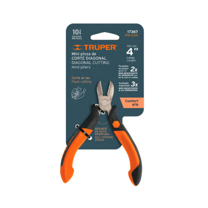 Mini alicate de corte diagonal 4" Comfort Grip TRUPER - Imagen 3