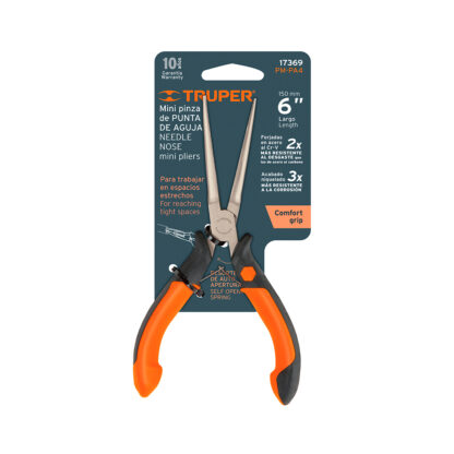 Mini alicate de punta aguja 6" Comfort Grip TRUPER - Imagen 3