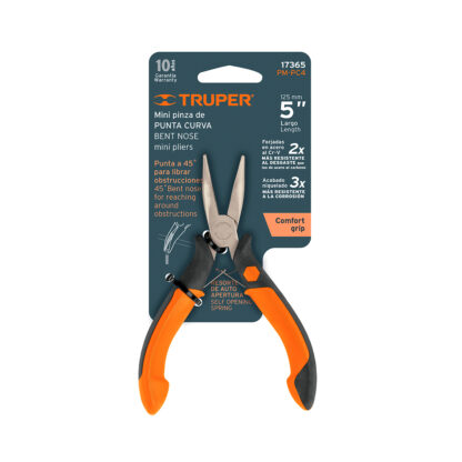 Mini alicate de punta curva 5" Comfort Grip TRUPER - Imagen 3