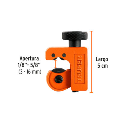 Mini cortador de tubo 1/8" a 5/8" TRUPER - Imagen 2