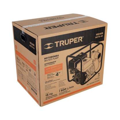 Motobomba 4" x 4" a gasolina 15 HP TRUPER - Imagen 5