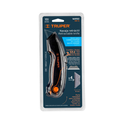 Navaja retráctil 7" cuchilla de cambio rápido TRUPER - Imagen 3