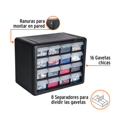 Organizador con 16 gavetas TRUPER - Imagen 3