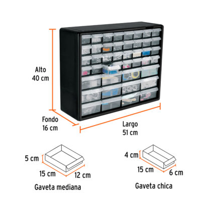 Organizador con 44 gavetas TRUPER - Imagen 2