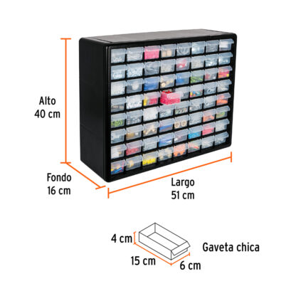 Organizador con 64 gavetas TRUPER - Imagen 2