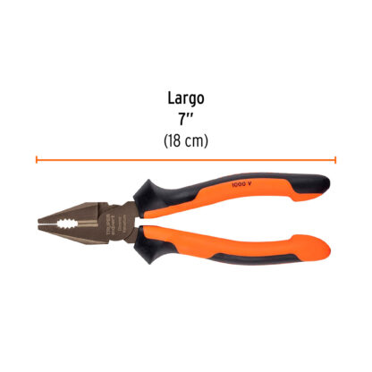 Pinza para electricista 7" alta palanca TRUPER - Imagen 2
