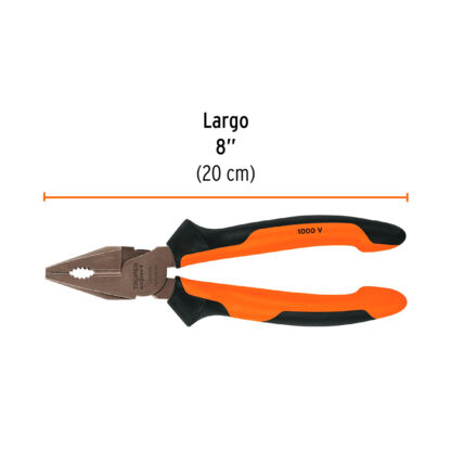 Pinza para electricista 8" alta palanca TRUPER - Imagen 2