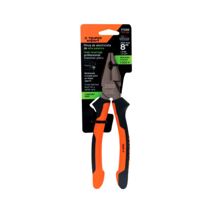 Pinza para electricista 8" alta palanca TRUPER - Imagen 3
