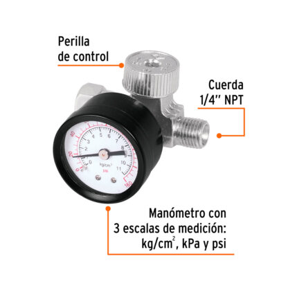 Regulador de aire con manómetro TRUPER - Imagen 2