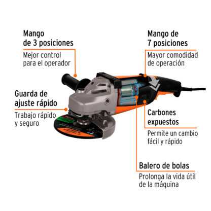 Amoladora angular 7" profesional TRUPER - Imagen 2