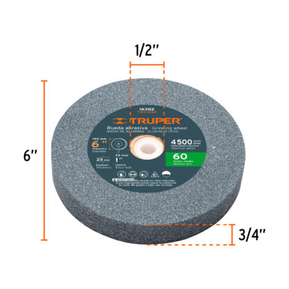 Amoladora de banco 6" 1/2 HP TRUPER - Imagen 3