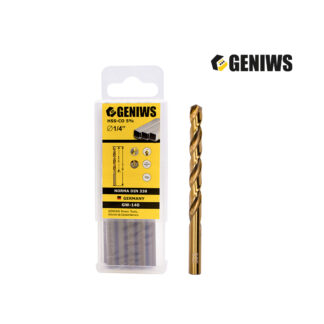 Broca de Cobalto 1/4" Caja x 10 unds GENIWS