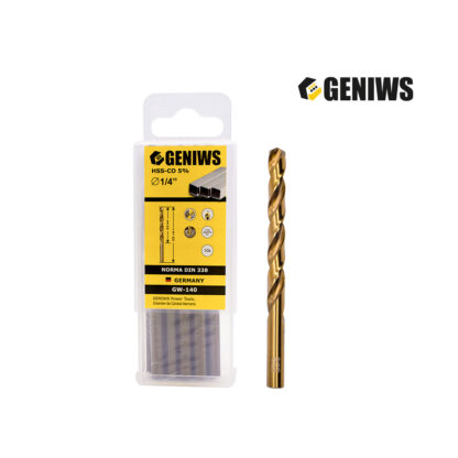 Broca de Cobalto 1/4" Caja x 10 unds GENIWS