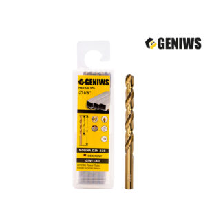 Broca para metal HSS de cobalto 1/8" Caja x 10 unds GENIWS